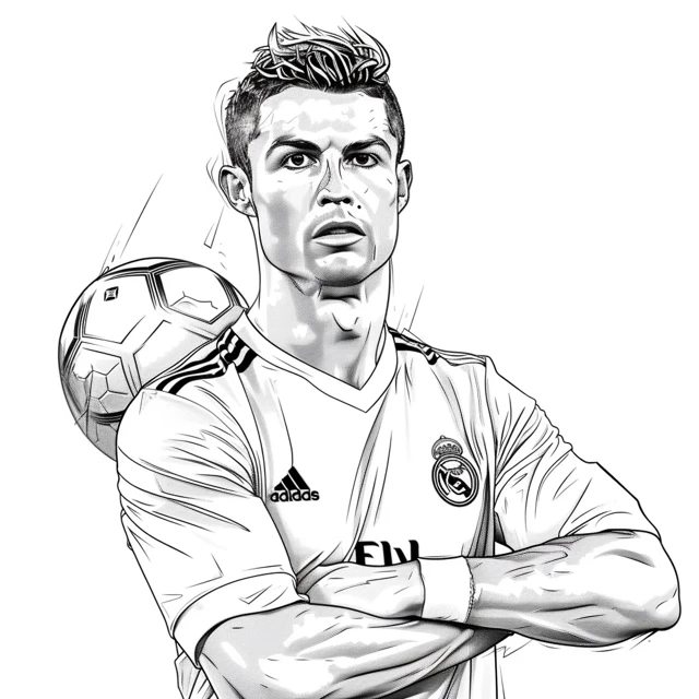 Dibujos Para Colorear De Cristiano Ronaldo