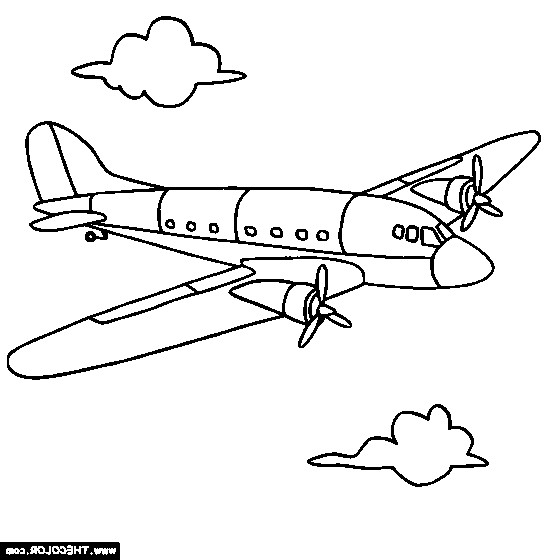 Aviones para colorear 🥇 ¡Dibujos para imprimir y pintar!