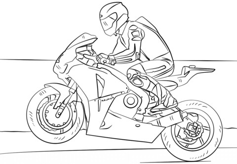 Dibujo de motocicleta para colorear: mejores páginas web