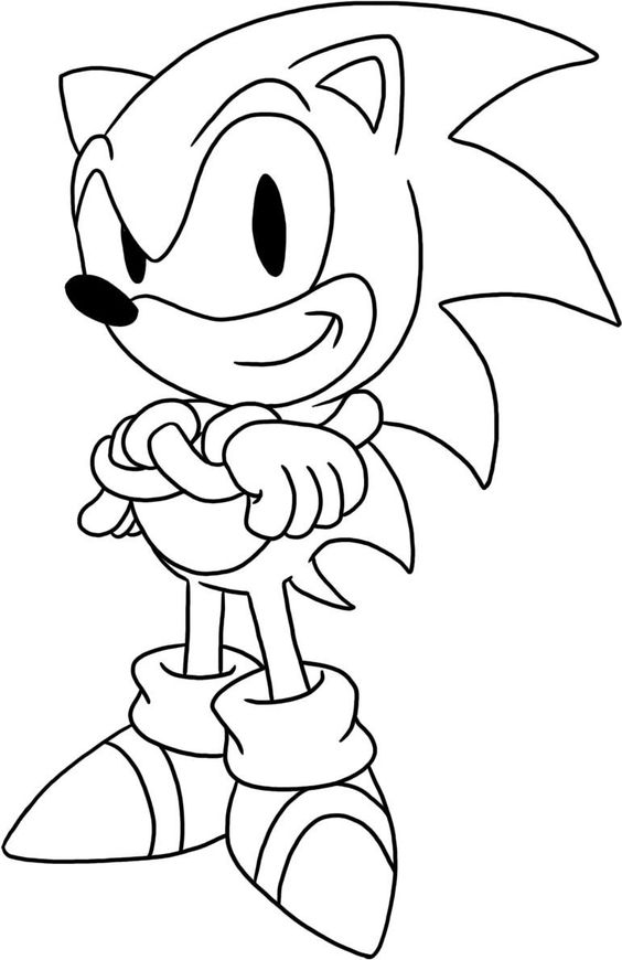 Sonic para colorear 🥇 ¡Dibujos para imprimir y pintar!