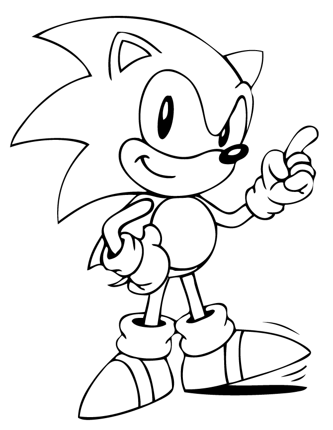 Sonic para colorear 🥇 ¡Dibujos para imprimir y pintar!