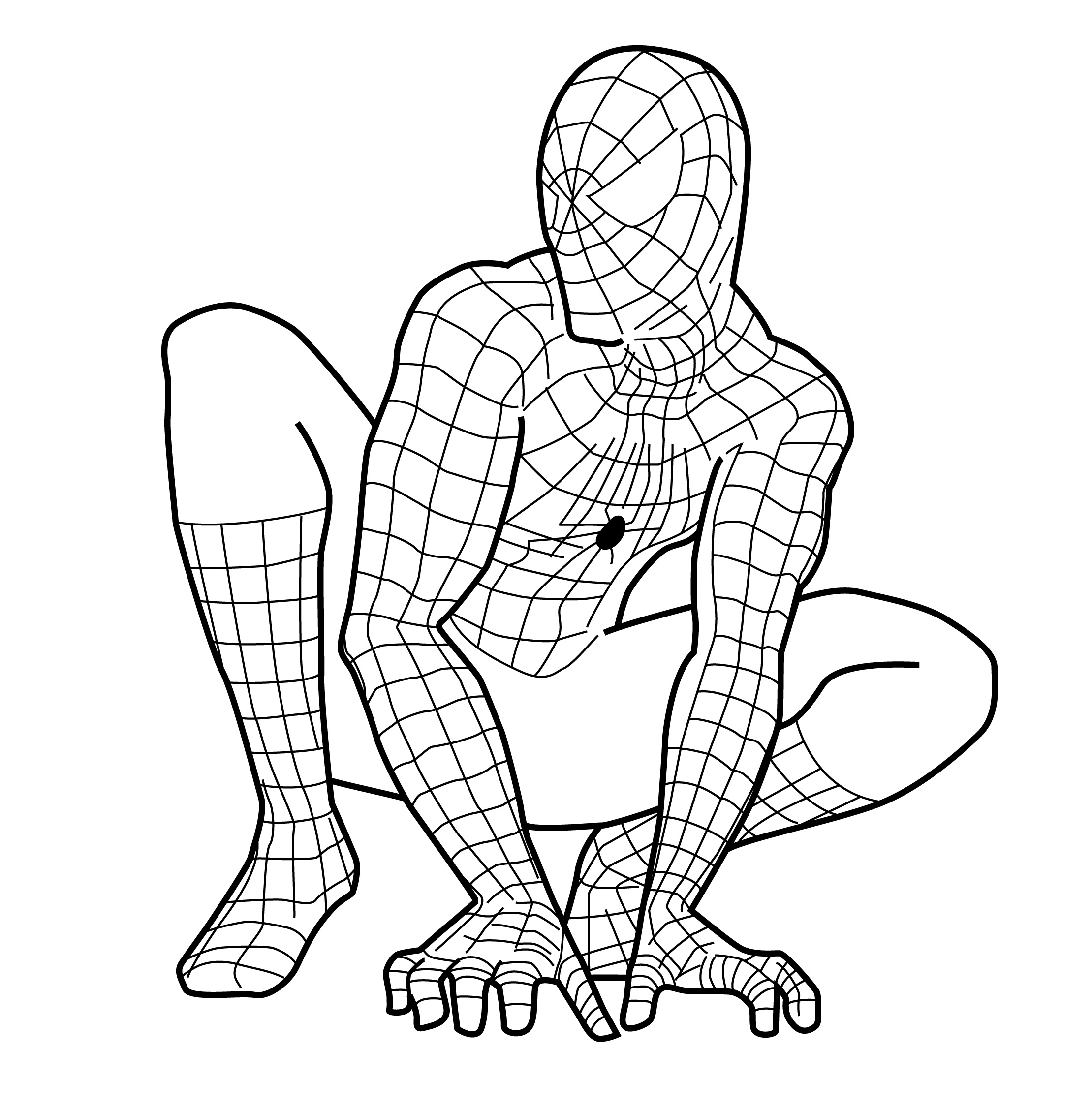 Spiderman para colorear ? ¡Dibujos para imprimir y pintar!