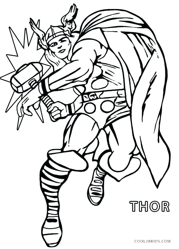 dibujo de Thor volando en su capa