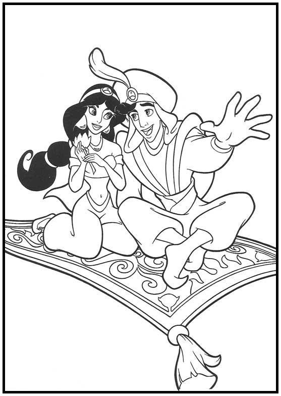 Dibujos para colorear e imprimir Aladdin