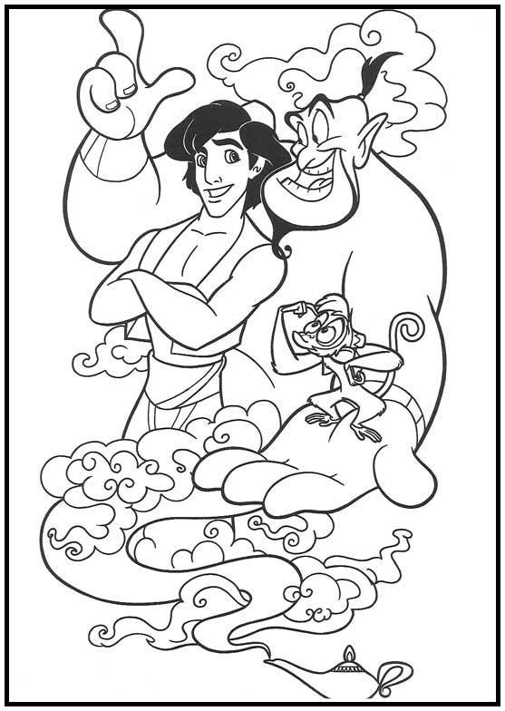 Dibujos para colorear e imprimir Aladdin