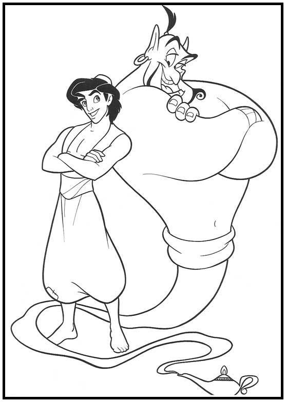 Dibujos para colorear e imprimir Aladdin