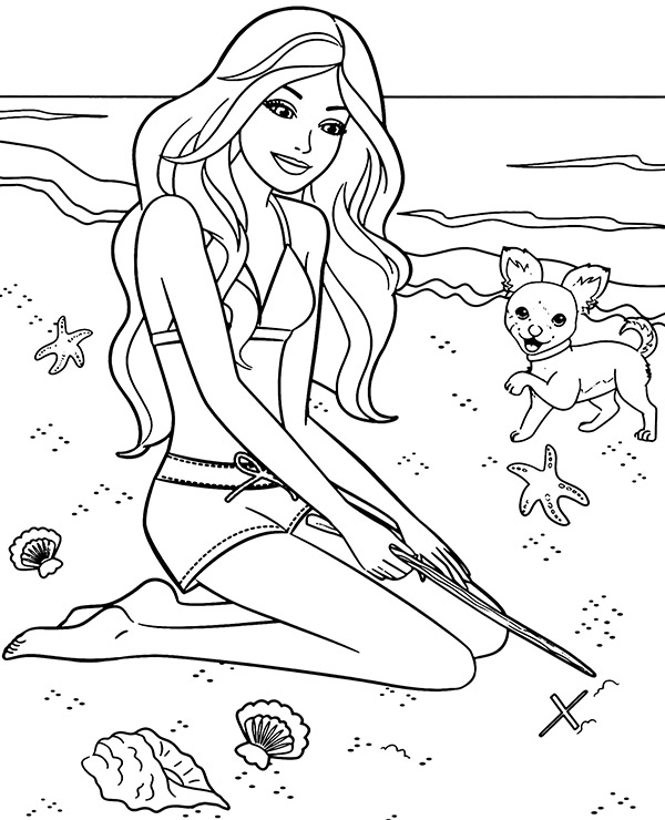 Dibujos para colorear e imprimir Barbie