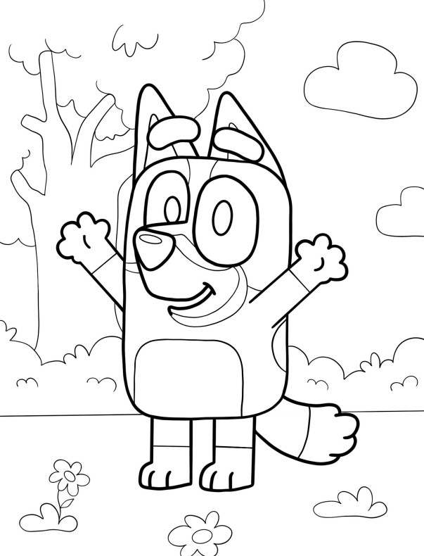 Dibujos para colorear e imprimir Bluey