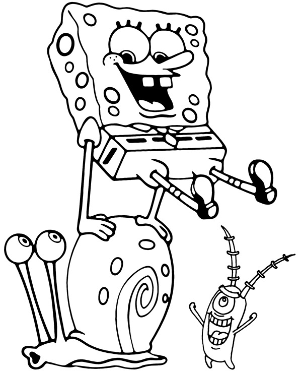 Dibujos para colorear e imprimir Bob Esponja