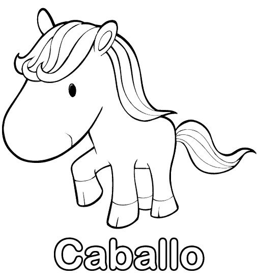 Dibujos para colorear e imprimir Caballos