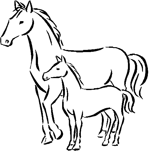 Dibujos para colorear e imprimir Caballos