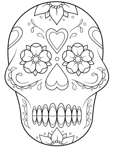 Dibujos para colorear e imprimir Calaveras Mexicanas