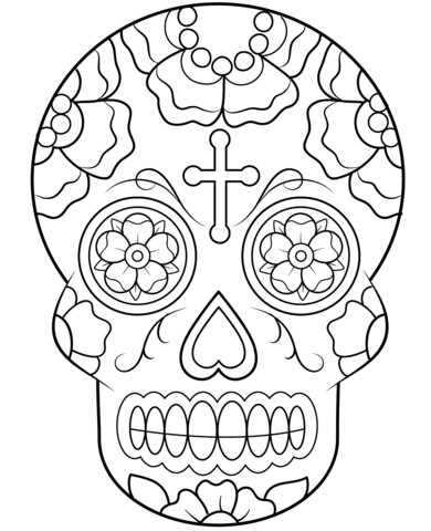 Dibujos para colorear e imprimir Calaveras Mexicanas