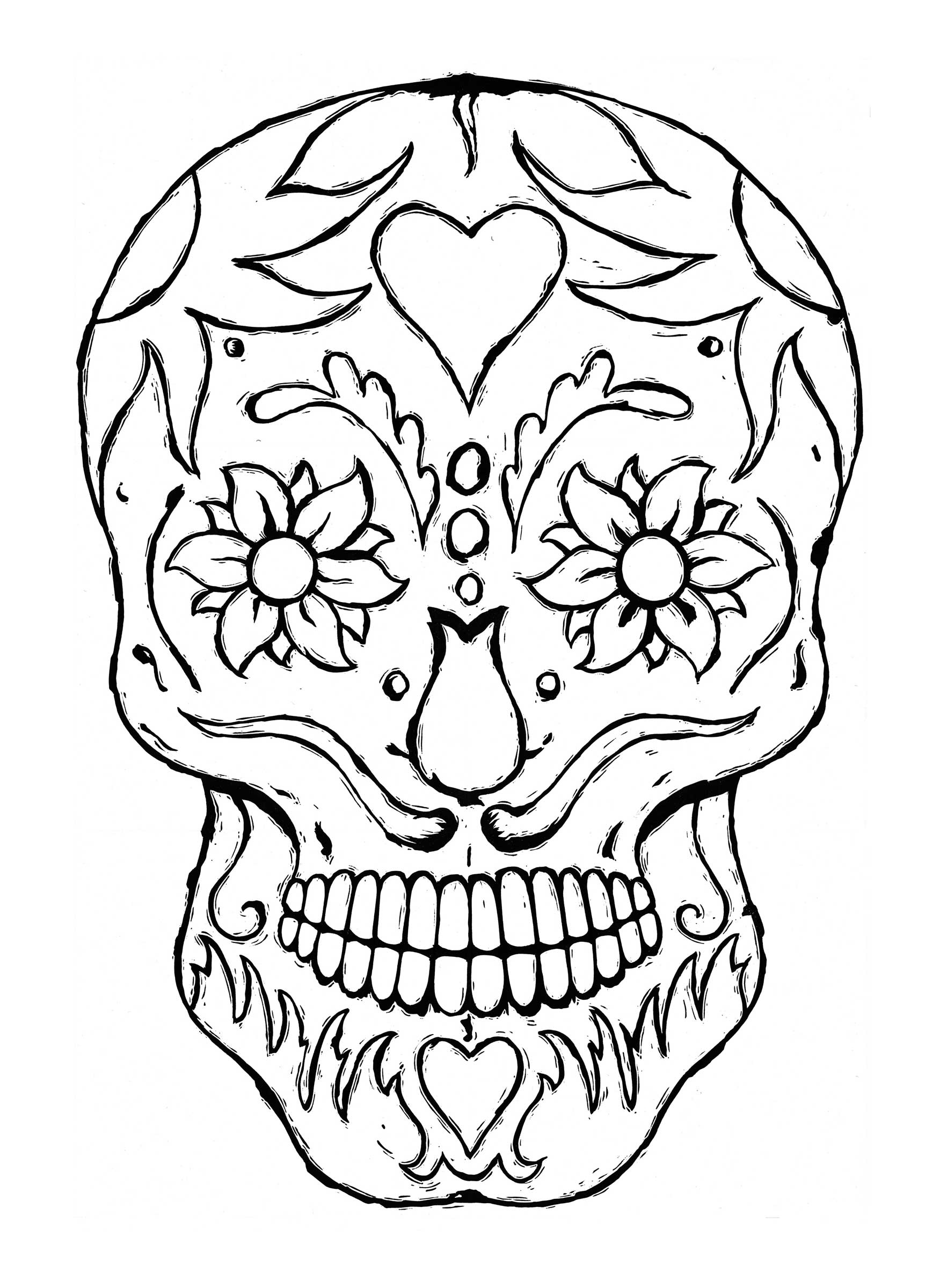 Dibujos para colorear e imprimir Calaveras Mexicanas