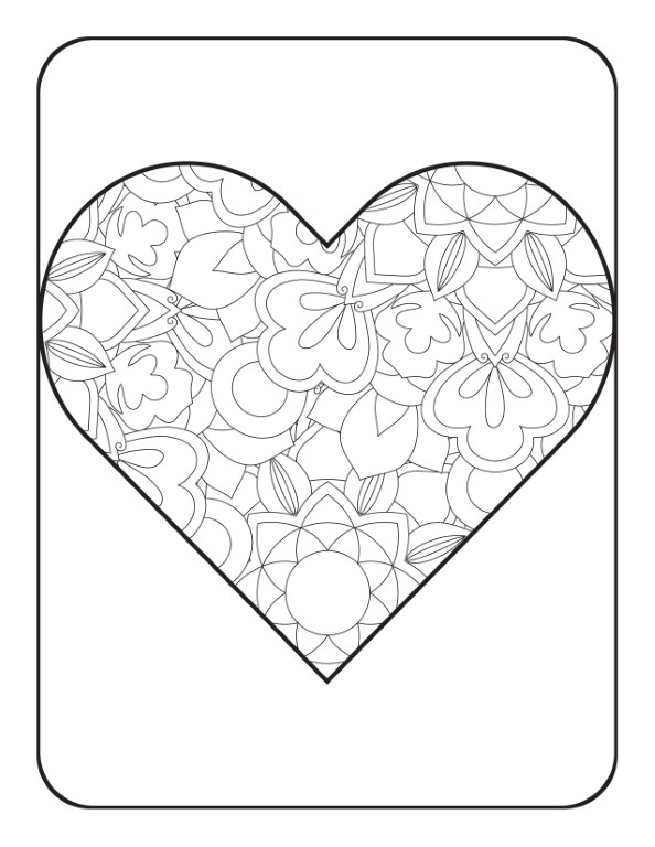 Dibujos para colorear e imprimir Corazones