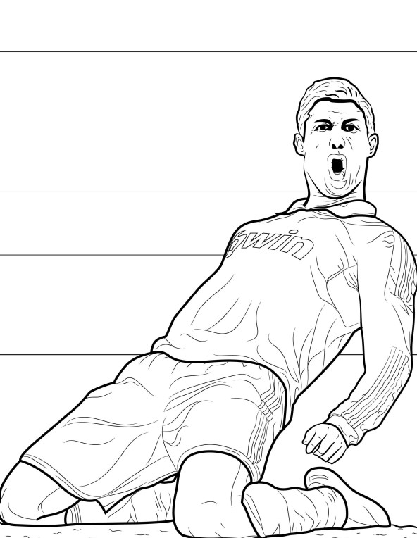 Dibujos para colorear e imprimir Cristiano Ronaldo