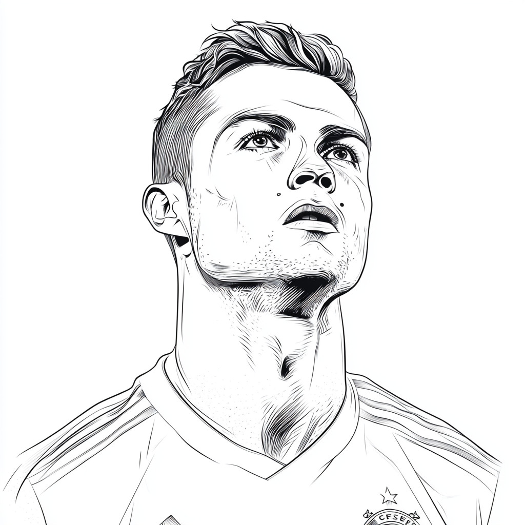 Dibujos para colorear e imprimir Cristiano Ronaldo