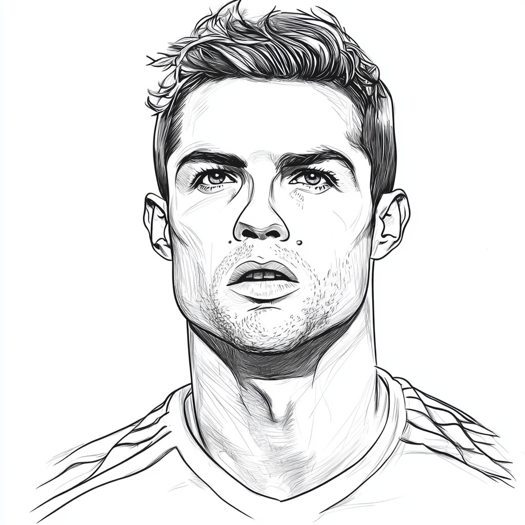 Dibujos para colorear e imprimir Cristiano Ronaldo