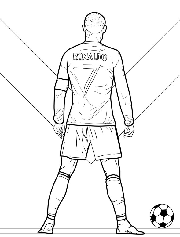 Dibujos para colorear e imprimir Cristiano Ronaldo