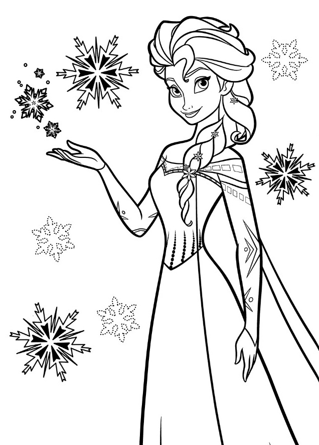 Dibujos para colorear e imprimir Elsa