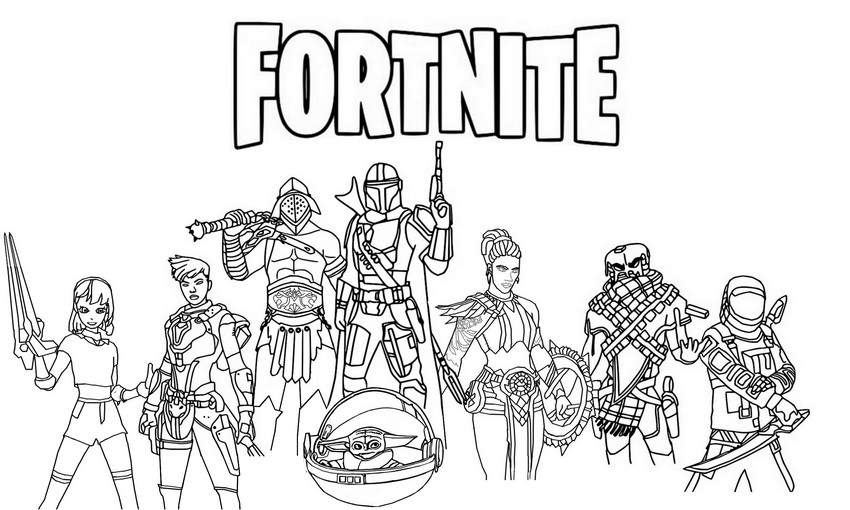 Dibujos para colorear e imprimir Fortnite