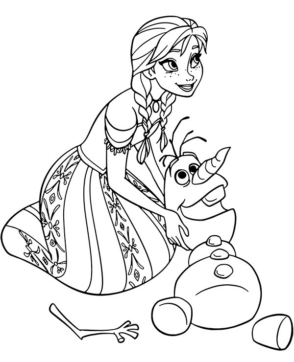 Dibujos para colorear e imprimir Frozen