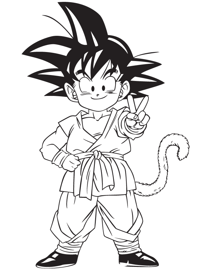 Dibujos para colorear e imprimir Goku