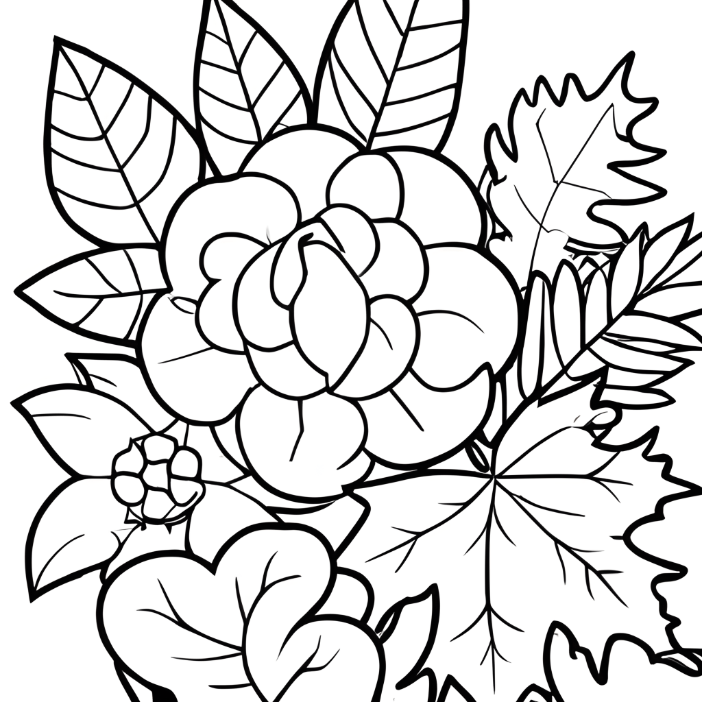 Dibujos para colorear e imprimir Hojas De Otoño