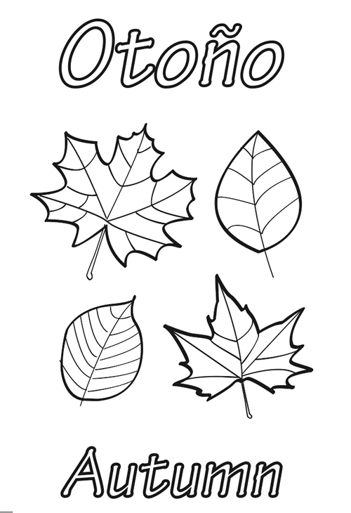 Dibujos para colorear e imprimir Hojas De Otoño