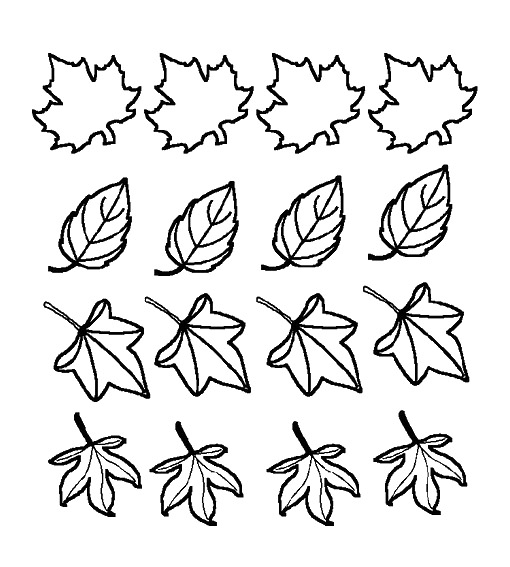 Dibujos para colorear e imprimir Hojas De Otoño