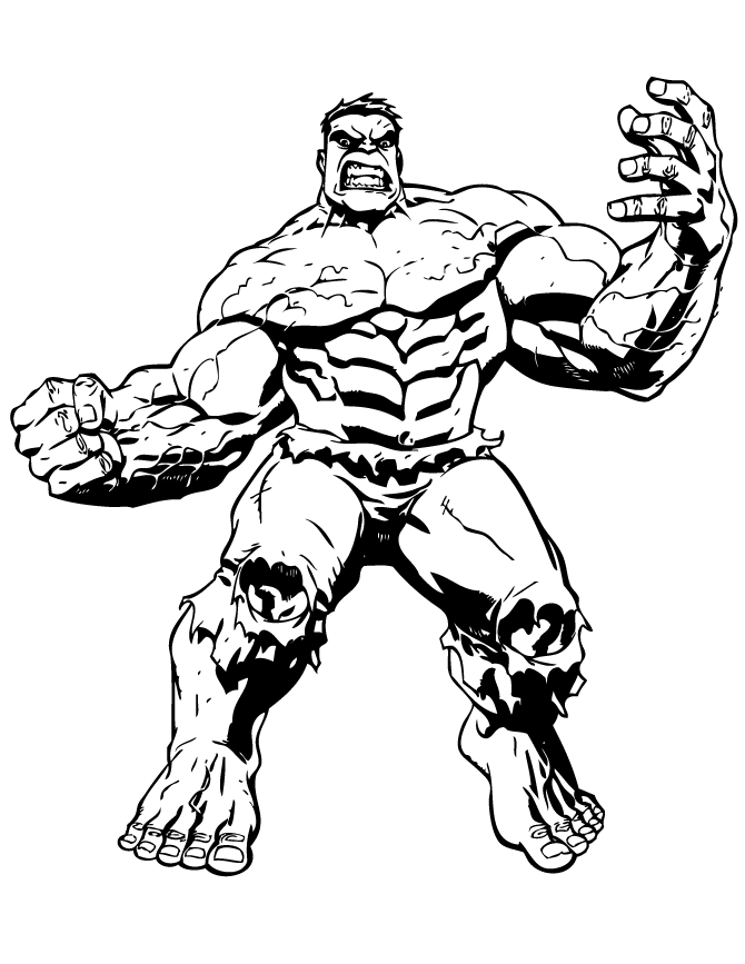 Dibujos para colorear e imprimir Hulk