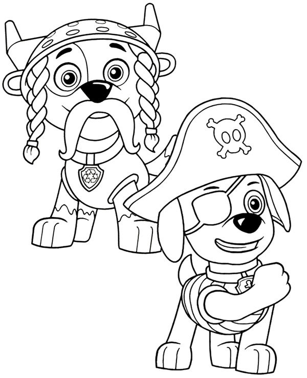 Dibujos para colorear e imprimir La Patrulla Canina