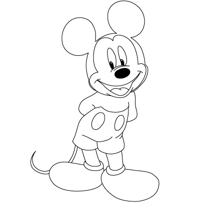 Dibujos para colorear e imprimir Mickey Mouse