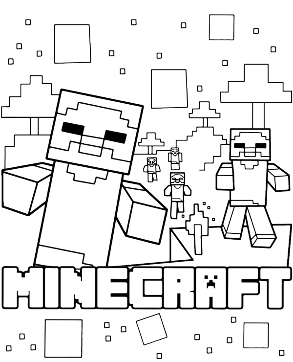 Dibujos para colorear e imprimir Minecraft