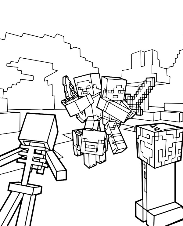 Dibujos para colorear e imprimir Minecraft