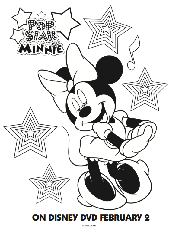 Dibujos para colorear e imprimir Minnie Mouse