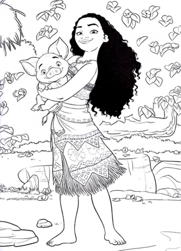 Dibujos para colorear e imprimir Moana