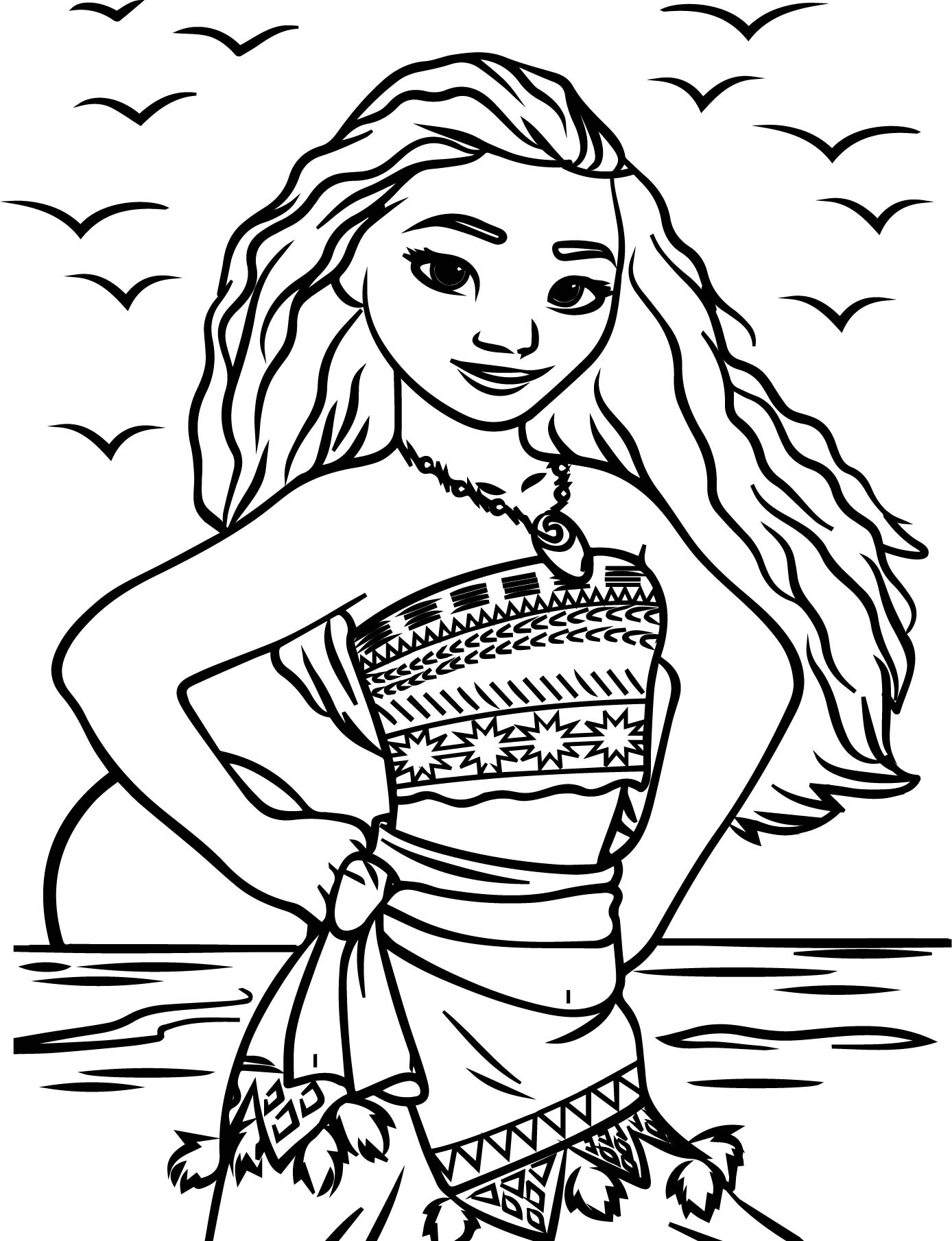 Dibujos para colorear e imprimir Moana