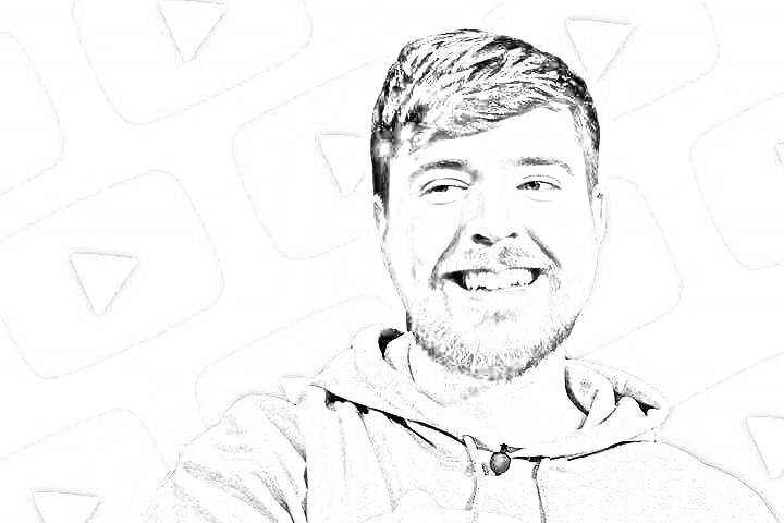 Dibujos para colorear e imprimir Mrbeast