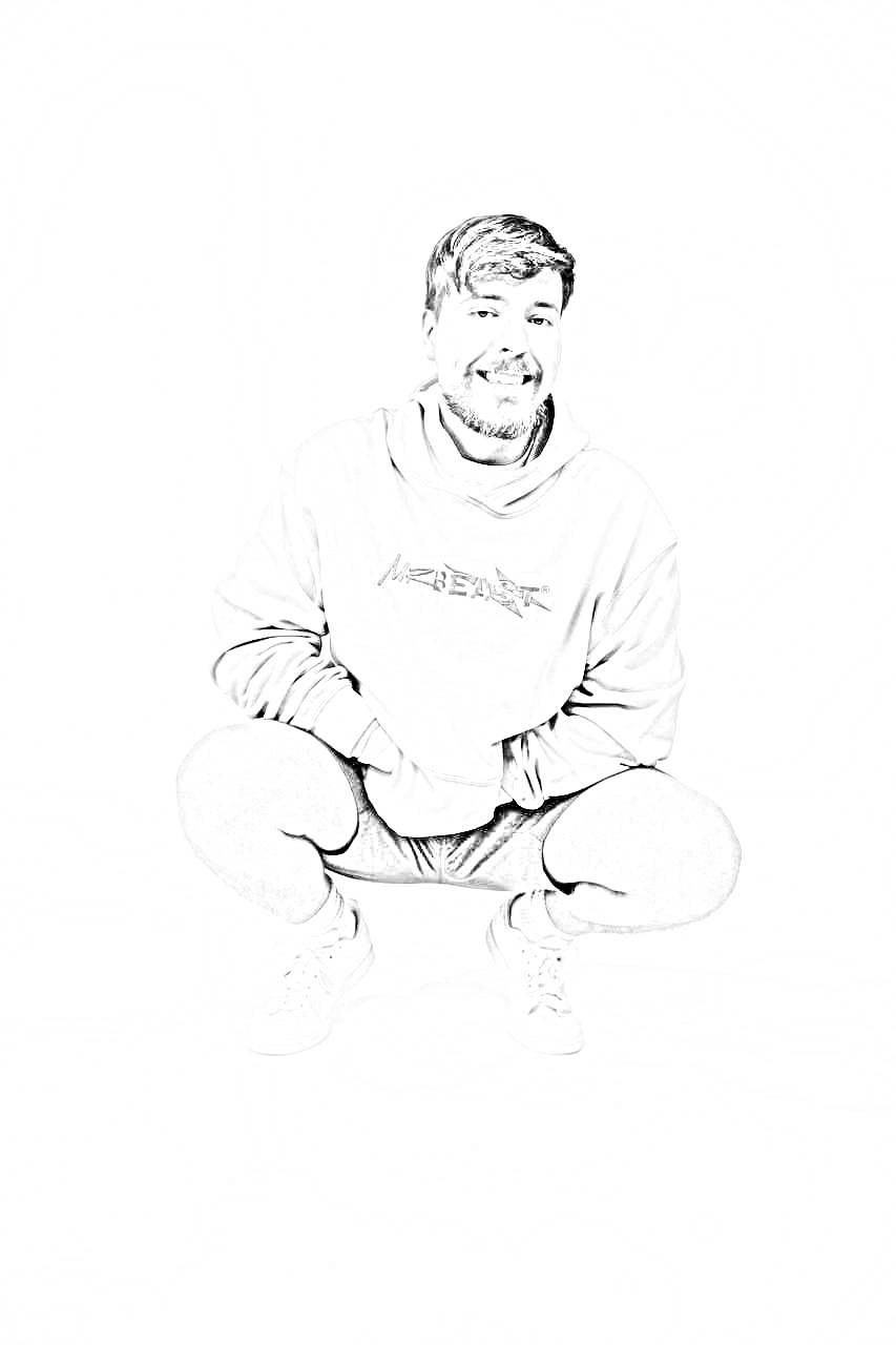 Dibujos para colorear e imprimir Mrbeast