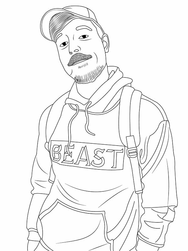 Dibujos para colorear e imprimir Mrbeast