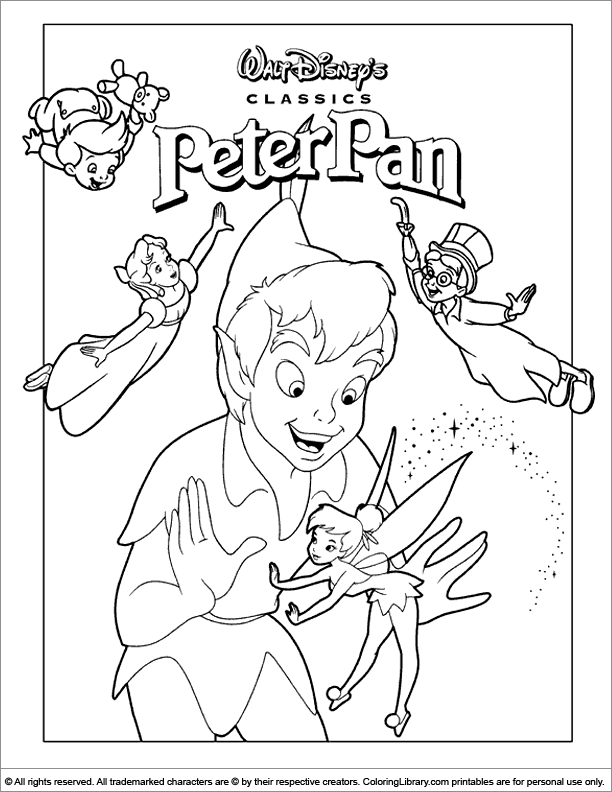 Dibujos para colorear e imprimir Peter Pan