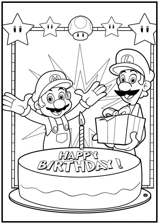 Dibujos para colorear e imprimir Super Mario Bros