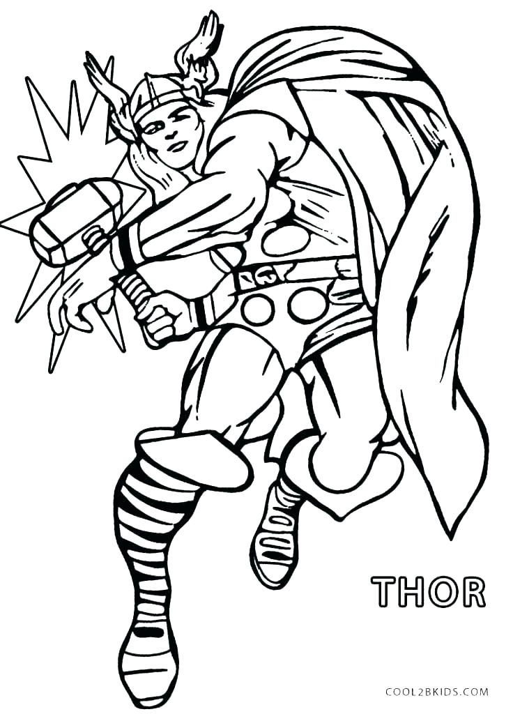 Dibujos para colorear e imprimir Thor