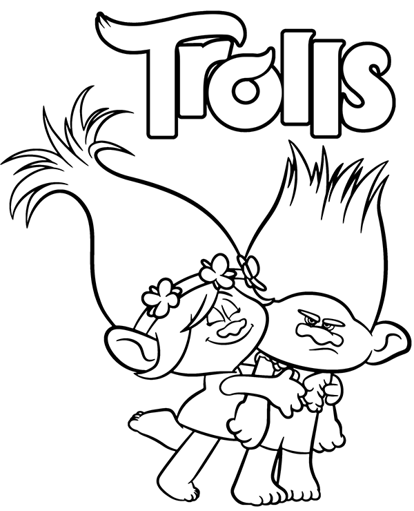 Dibujos para colorear e imprimir Trolls