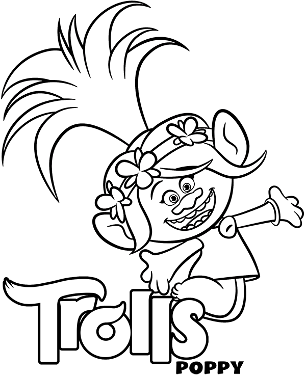 Dibujos para colorear e imprimir Trolls