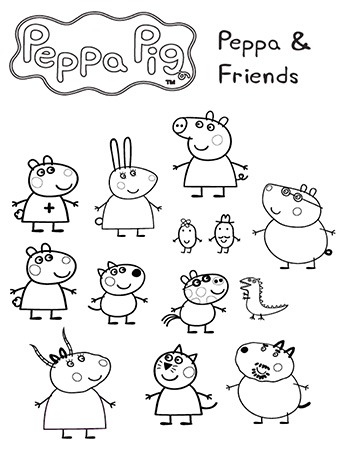 Dibujos para colorear e imprimir Peppa Pig