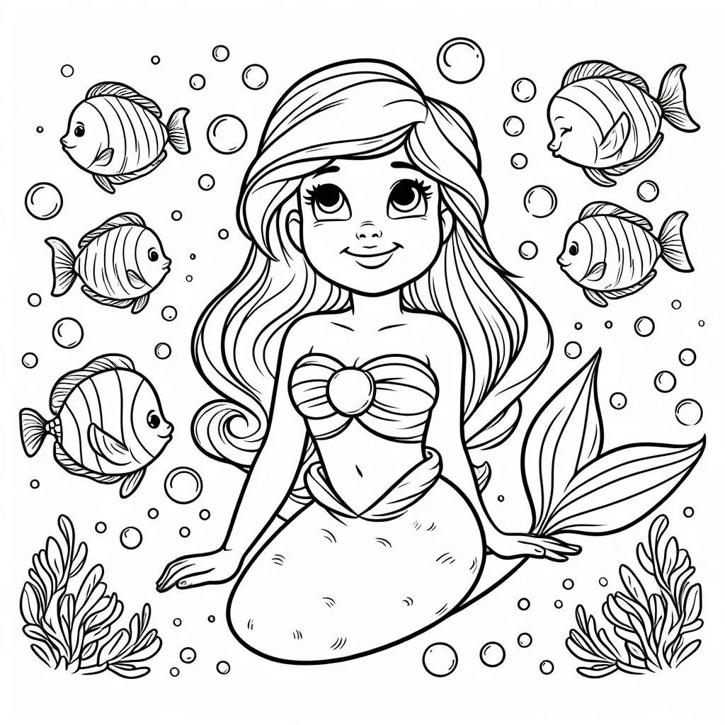 Dibujos para colorear e imprimir Ariel