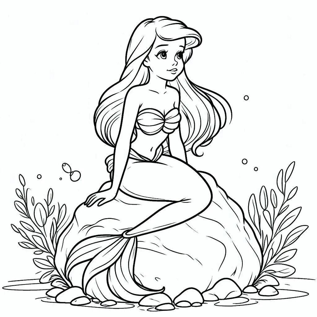 Dibujos para colorear e imprimir Ariel