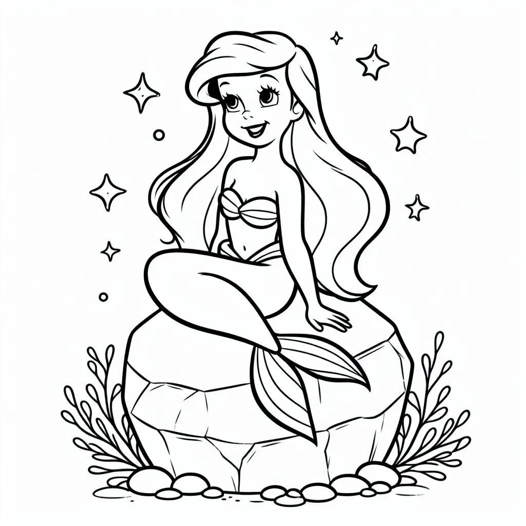 Dibujos para colorear e imprimir Ariel